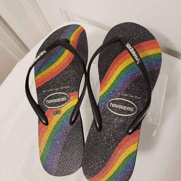 Havaianas Slim Pride Flip Flops Size 11/12, 41/42 Comfy, Casual - Picture 5 of 8